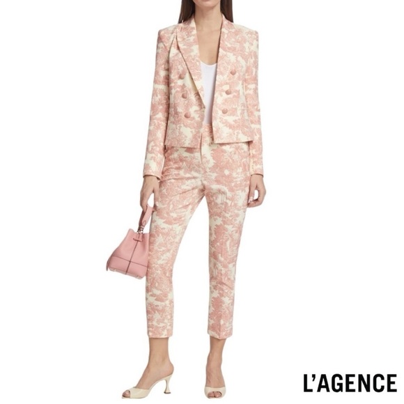 L'AGENCE ludivine trouser in rose tan multi - Picture 2 of 11
